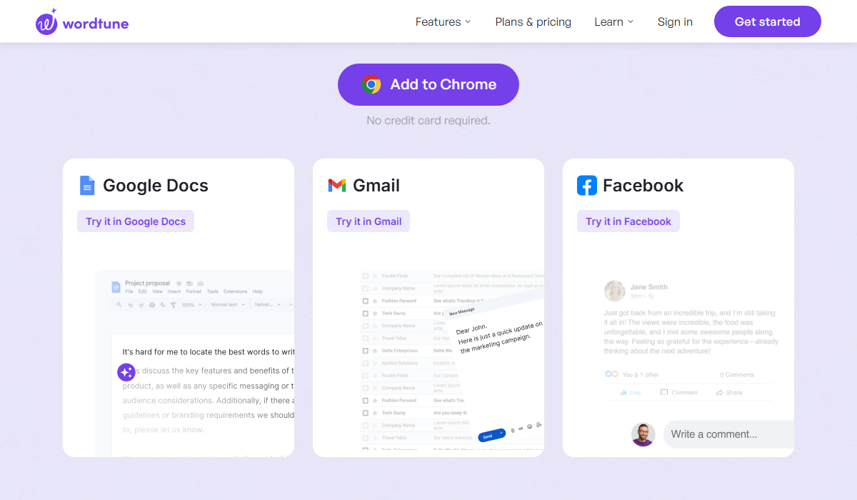 Wordtune offers seamless integration with browsers and platforms
