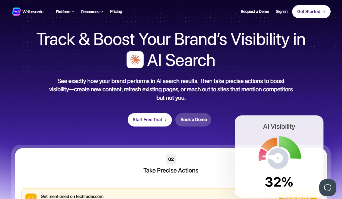 Writesonic is an AI marketing platform.