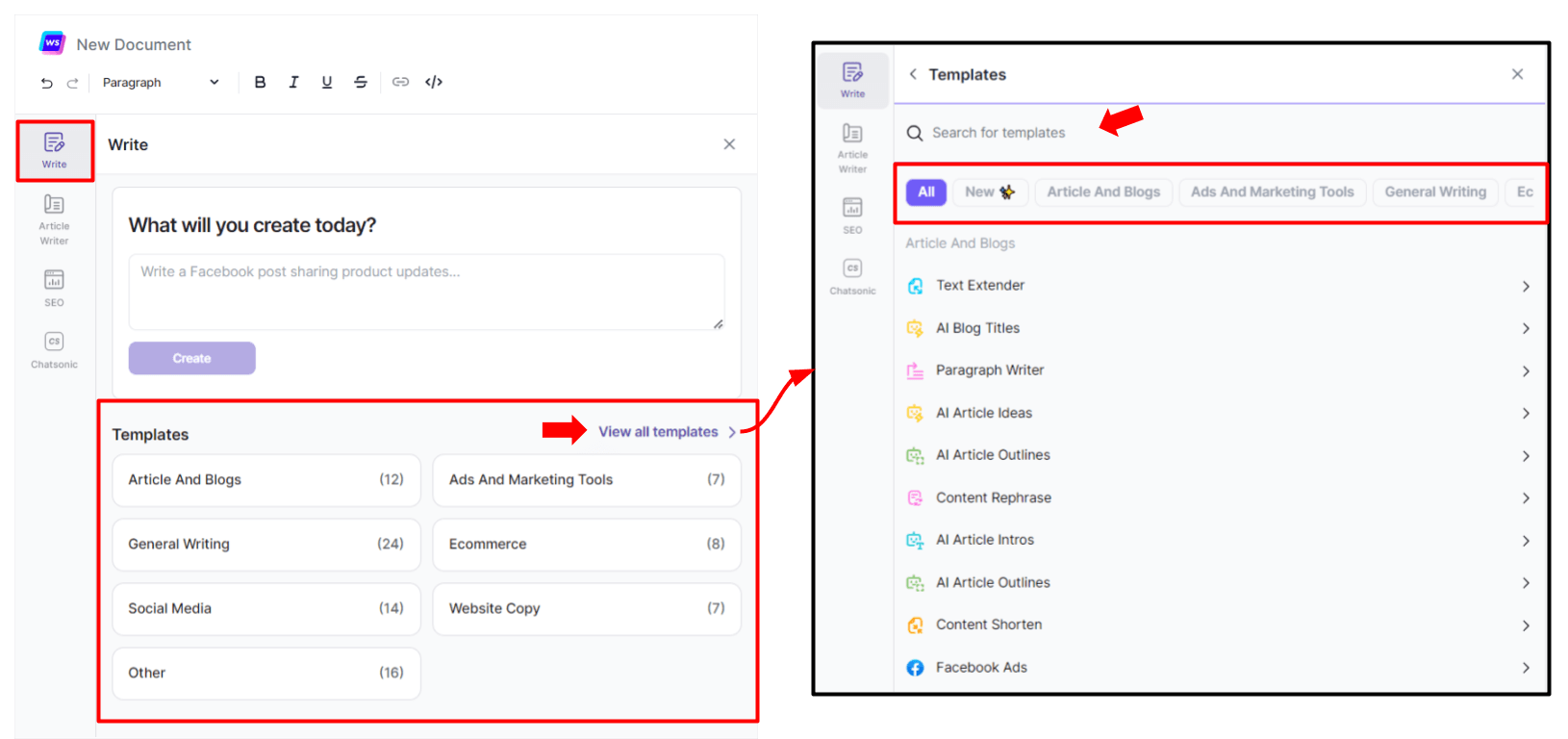 Writesonic templates are quick but often cliché.