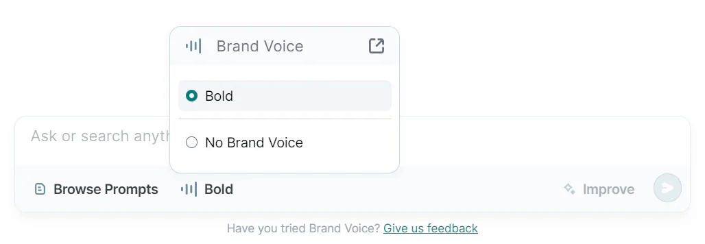 Anyword’s brand voice feature for consistent content creation