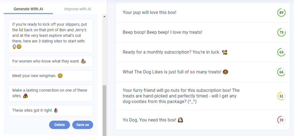 Anyword’s "Custom Mode" replicates brand voice and style