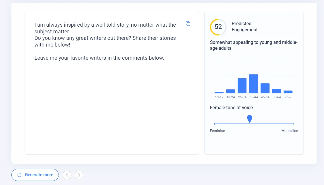 Anyword's Predictive Performance Score for accurate content forecasting.