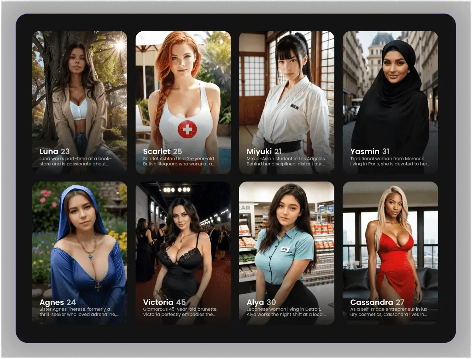 Candy AI offers limited, curated, photorealistic characters