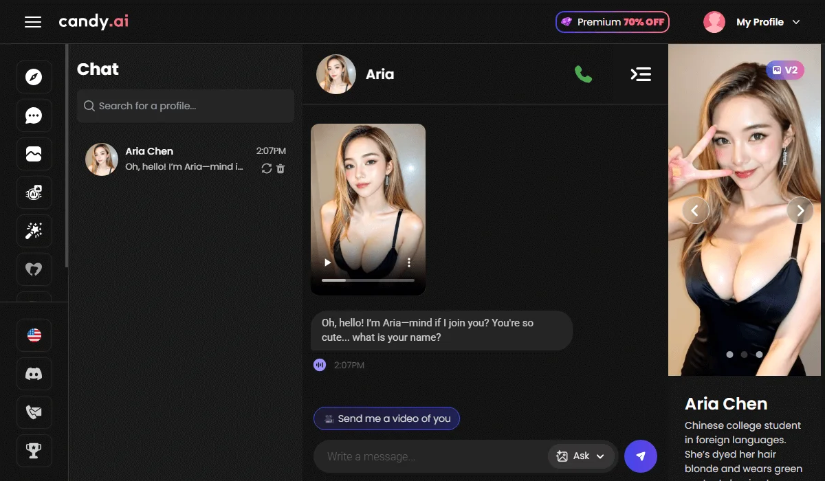 Candy AI deep memory emotional bond tiny message box