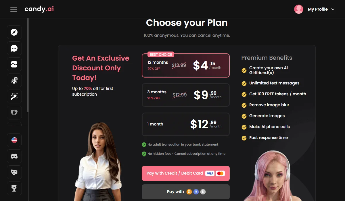 Candy AI Pricing Plan