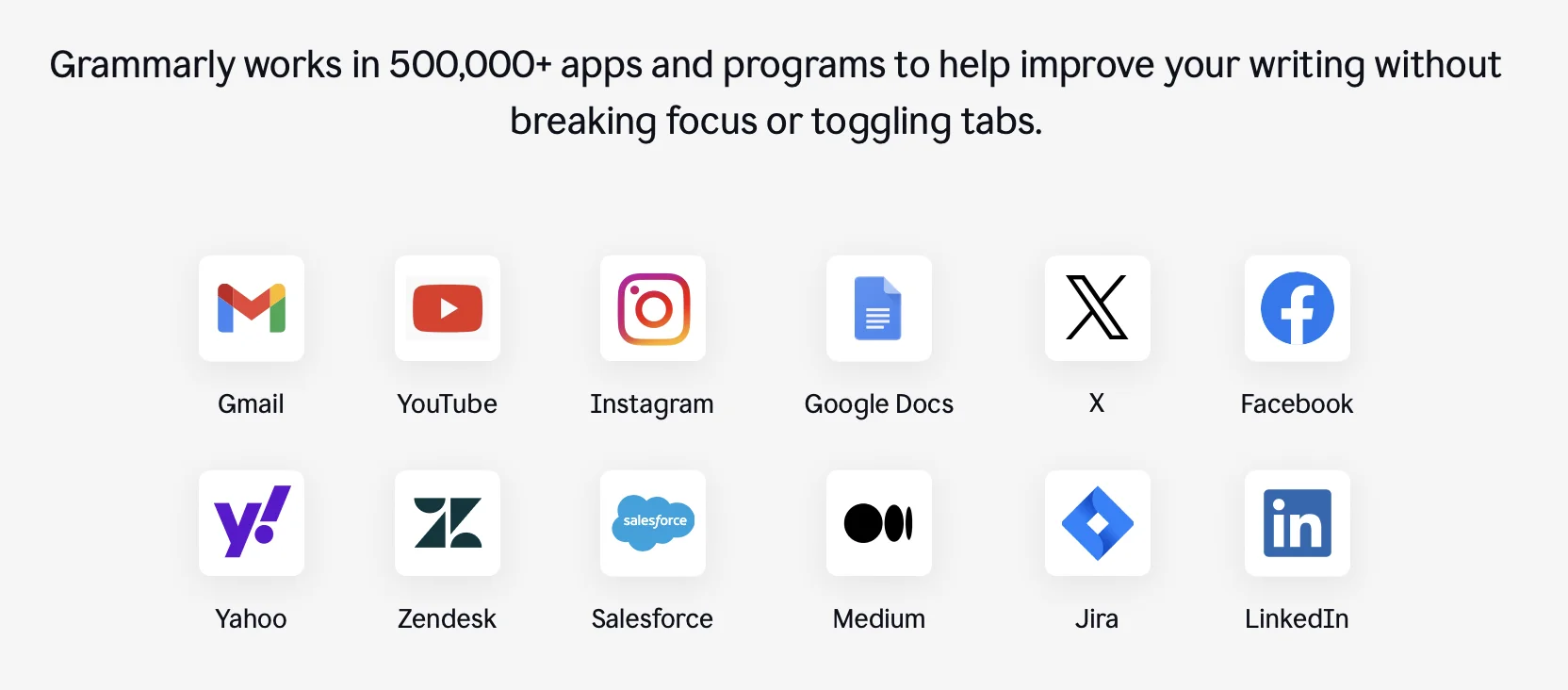 Grammarly integrates with 500,000+ apps and mobile devices
