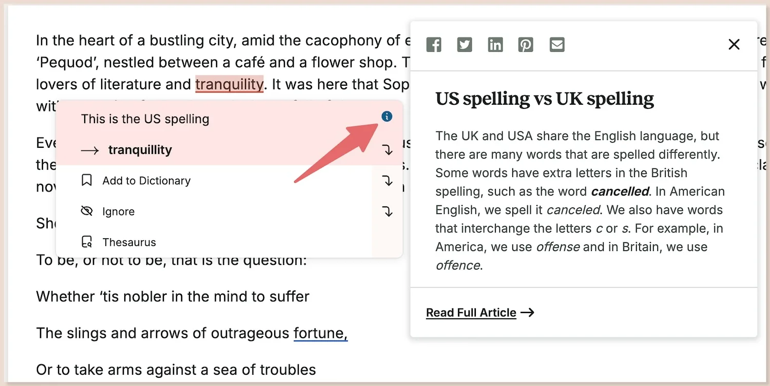 ProWritingAid requires clicks but gives detailed explanations