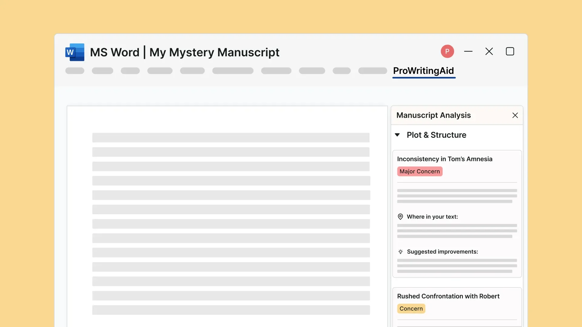 ProWritingAid's Manuscript Analysis acts as an AI developmental editor for plot and pacing