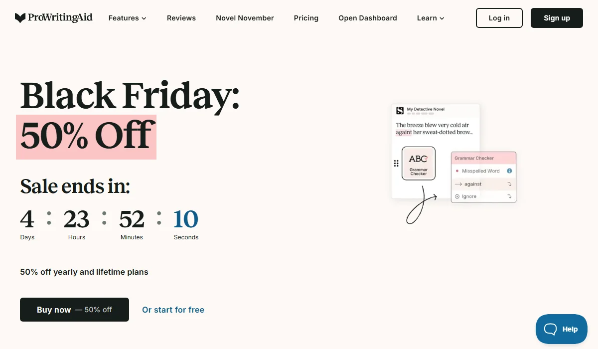 ProWritingAid analyzes style for long-form writers