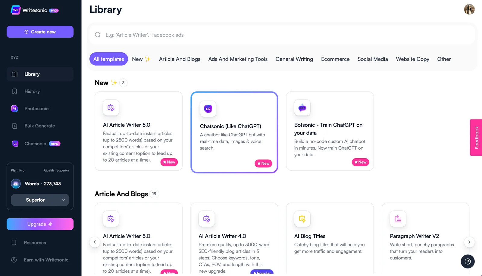 Writesonic templates help brainstorming but need heavy editing