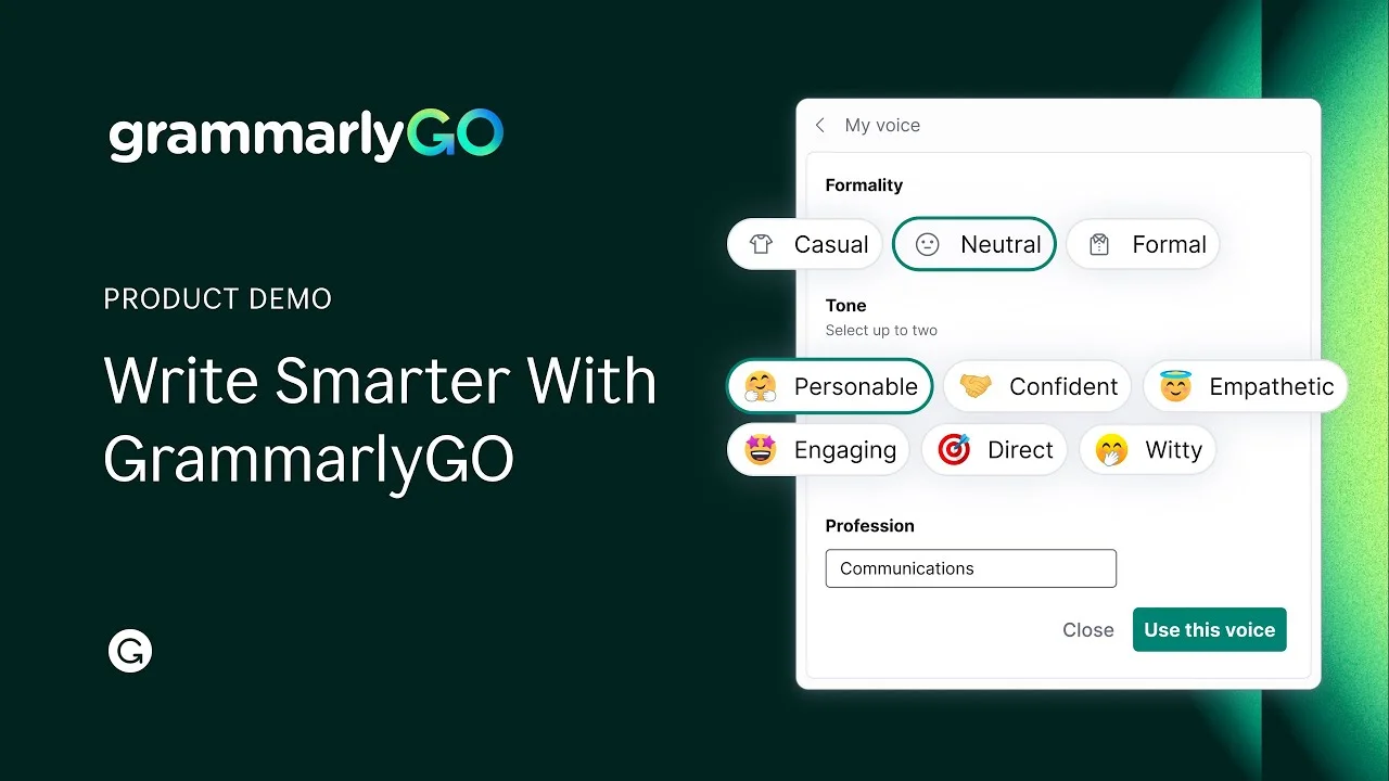 Grammarly provides powerful Generative AI writing tools.