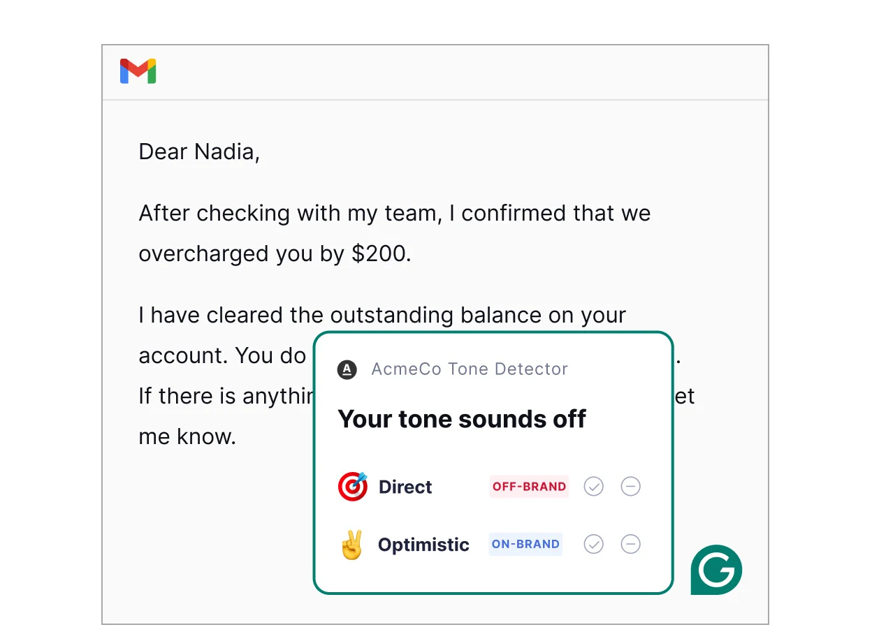 Grammarly adjusts suggestions based on writing goals.