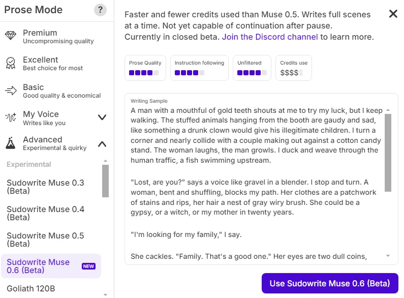 NovelCrafter BYOK models are flexible, but the prose needs editing.