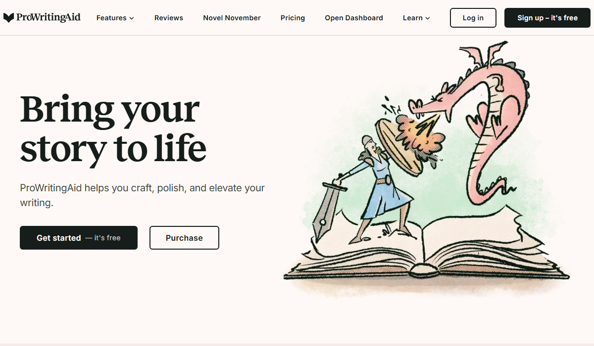 ProWritingAid is a comprehensive editor for improving existing writing quality.