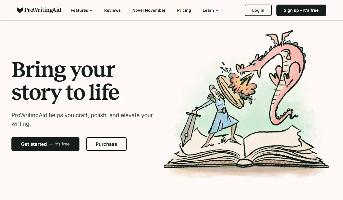 ProWritingAid is a comprehensive style editor with 25+ reports.