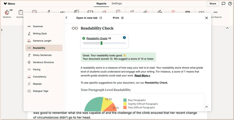 PWA's 25+ reports analyze style, pacing, and long manuscripts.
