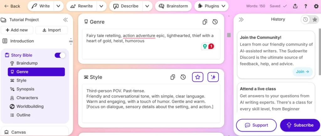 Sudowrite adapts to individual author style, not team brand management. 