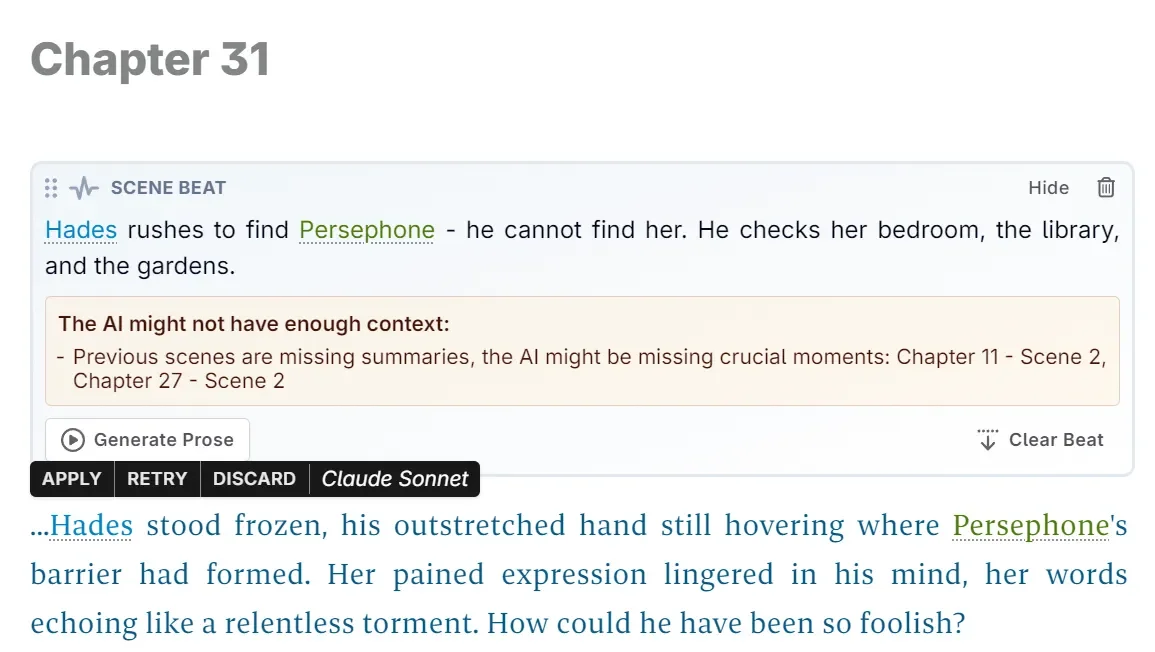 Sudowrite's Muse models offer high-quality fiction prose and speed.